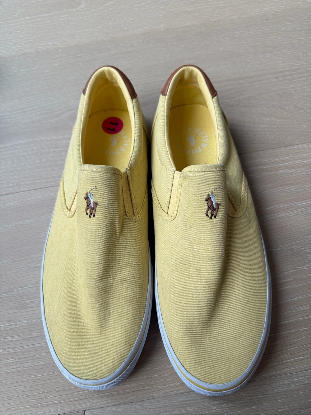 Polo Ralph Lauren Thompson Yellow Slip-On Canvas Sneakers